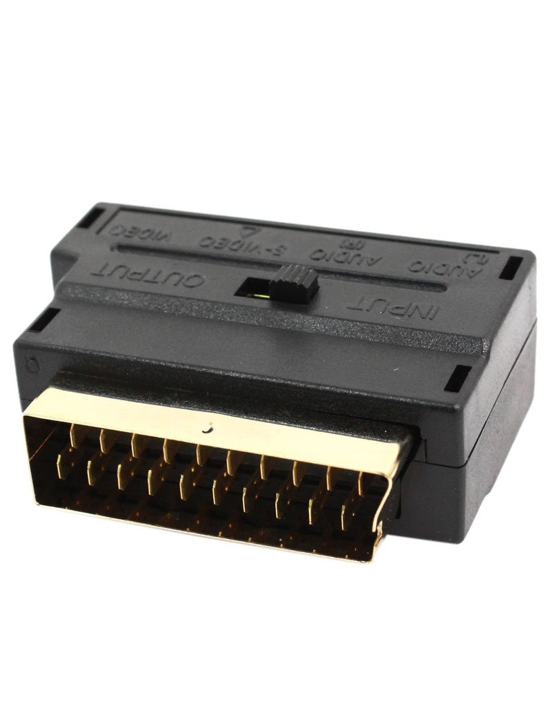 Haokiang Scart 20 Pin Male to 3 RCA AV Female + S Video Converter Adapter - Image 2
